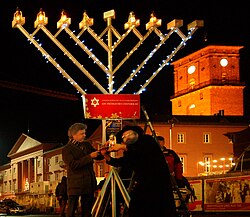 Public menorah in Karlsruhe