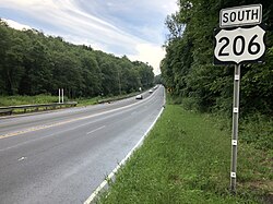 US 206 southbound in Andover
