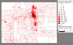 Colorado population density map