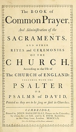 The Prayer Book of 1662 included the Thirty-Nine Articles emphasized by evangelical Anglicans.