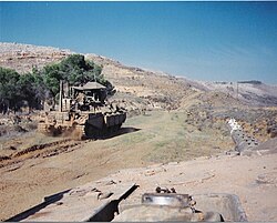 An IDF military patrol between Aaichiye to Rayhan- south Lebanon, 1995