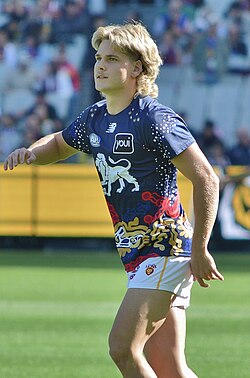 Brisbane Lions' Will Ashcroft made his debut in round one, 2023.