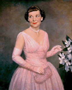 Mamie Eisenhower, painted in 1953 by Thomas E. Stephens
