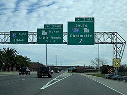 Northern terminus from I-10 eastbound.