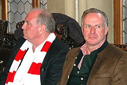 Hoeneß (left) with Karl-Heinz Rummenigge in 2013