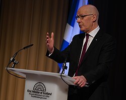 First Minister John Swinney makes a speech regarding the 2025 Scottish Budget, Edinburgh, January 2025