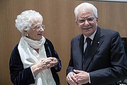 President Mattarella with Senator Liliana Segre in 2019