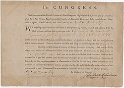 1776 document commissioning Nathan Hale as a captain in the 19th Continental Regiment.