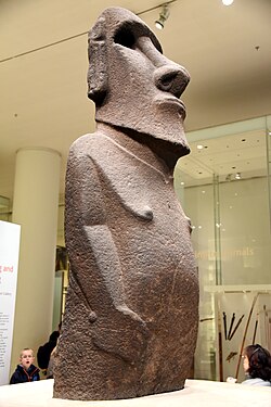 Moai figure at the British Museum
