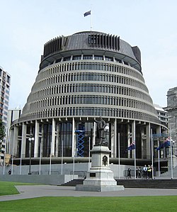 The New Zealand Parliament's executive wing, the Beehive