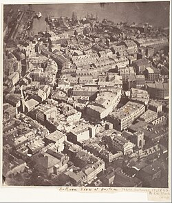 Boston, as the Eagle and the Wild Goose See It, an 1860 photograph by James Wallace Black, the first recorded aerial photograph