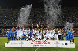 Marseille with the trophy in 2011