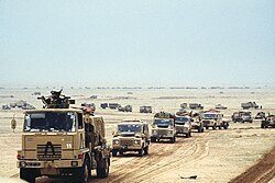 British Army convoy during the Gulf War