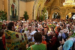 Trinity Sunday in Russia; the Russian Orthodox Church has experienced a great revival since the dissolution of the Soviet Union, a country that had a policy of state atheism.