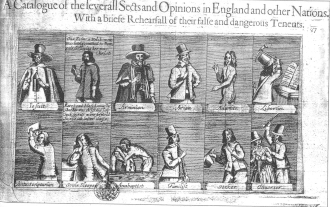 A Catalogue of the Several Sects and Opinions in England and other Nations: With a briefe Rehearsall of their false and dangerous Tenents, propaganda broadsheet denouncing English Dissenters from 1647