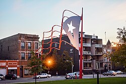 Paseo Boricua in Chicago is a hub for the city's Puerto Rican community.