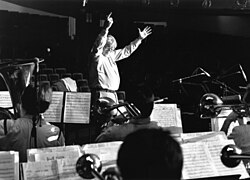 Gunther Schuller leads NEC Jazz Orchestra, 1990.