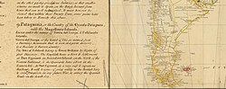 A map from a world atlas published in 1794 complete with marginal notes describing sovereignty: the Falklands belonged "to Great Britain by right of first discovery", the British had "a fort and settlement" on "the North of Western Falkland", while Spaniards "had a fort in the Eastern Isle".