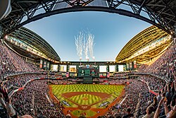 Chase Field from behind home plate prior to Game 4