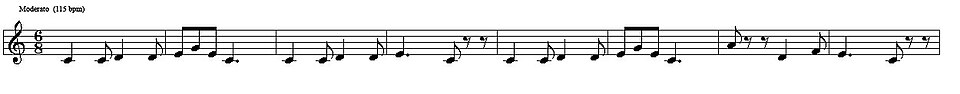 The melody to the traditional song "Pop Goes the Weasel" playⓘ