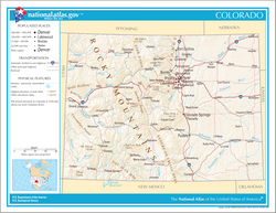An enlargeable map of the state of Colorado