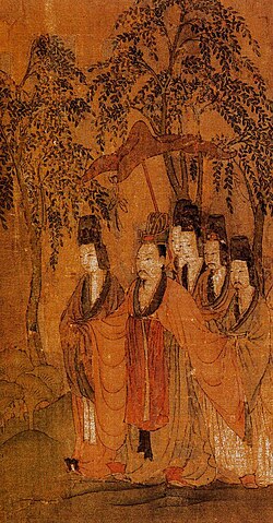 Cao Zhi as depicted in Goddess of Luo River (detail) by Gu Kaizhi