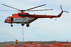 An Argentine Air Force Mi-171E during the 2017/18 Summer Antarctic Campaign