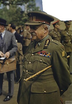 Victor van Strydonck de Burkel in London, 1943. Van Strydonck had been made Baron for leading a cavalry charge in 1918.