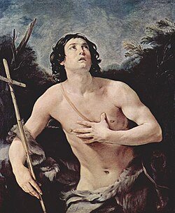 Guido Reni's 17th-century painting of John the Baptist depicts anguish and worry.