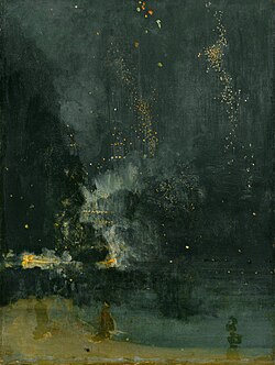 James Abbott McNeill Whistler – Nocturne in Black and Gold: The Falling Rocket (1874), Detroit Institute of Arts