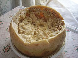 Casu marzu is a traditional Sardinian sheep milk cheese that contains larvae of the cheese fly, Piophila casei.
