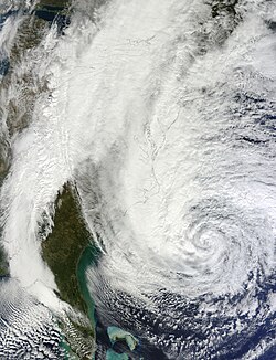 Hurricane Sandy intensified as it tracked northward along the axis of the Gulf Stream in 2012.