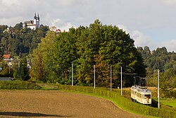 The Pöstlingbergbahn, a part of the trams in Linz