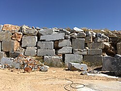 Marble waste in Aliveri.
