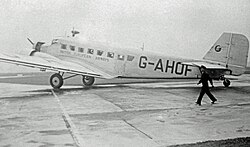 German-manufactured Junkers Ju 52/3m G-AHOF of BEA