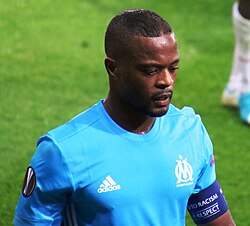 Evra with Marseille in September 2017