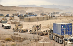 Supply convoy in Afghanistan