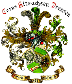 Many of the traditional German Student Corps use varying forms of the black eagle as part of their coat of arms, such as the Corps Altsachsen in Dresden.