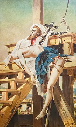 Quartered body of Tiradentes, by Brazilian painter Pedro Américo (1893)