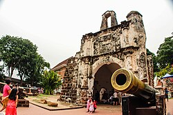 A Famosa, as well as the Historical centre of Malacca, is a remnant of the Portuguese presence now part of the Unesco World Heritage Sites.