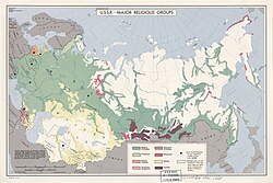Major religious groups in the Soviet Union as published by the CIA