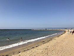 Hakata Bay, where Dōsetsu fought the Mōri clan army at the Battle of Tatarahama