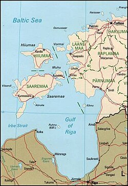 Map of the Estonian islands, which formerly housed "Coastal Swede" populations