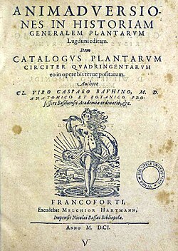 Animadversiones in historiam generalem plantarum, 1601