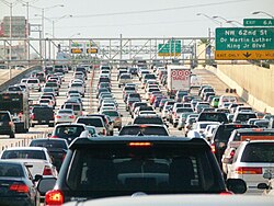 During rush hour, even the variable toll express lanes can become congested.