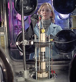 Experimental electro refinement cell at Argonne National Laboratory