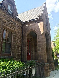 Ivy Hall, built to house Princeton University's short-lived law school, later home to The Ivy Club, to which it gave its name, and now home to the choir of Trinity Church