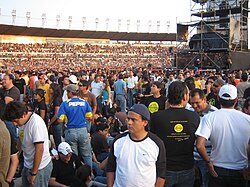 27 October 2007 Alberto Spencer National Stadium in Guayaquil, Ecuador. The public awaits the return of Soda Stereo.