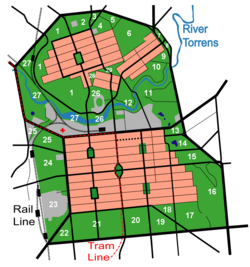 Map of the Adelaide Park Lands