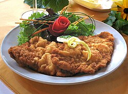 Wiener Schnitzel, a traditional Austrian dish